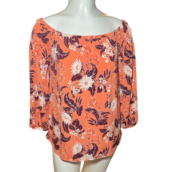 Ann Taylor Floral Top sz XS Pet - Picture 1 of 4